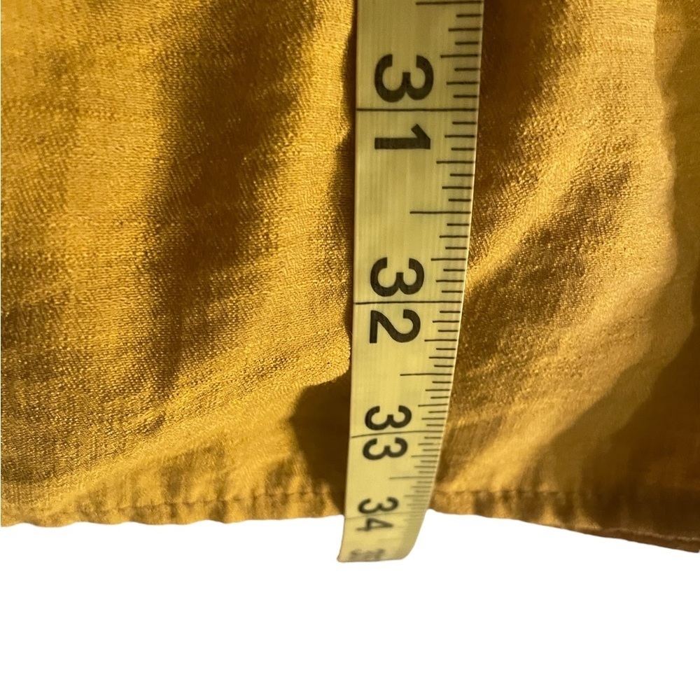 C+D+M dark mustard sleeveless boho pheasant style dress size medium midi - Picture 9 of 10